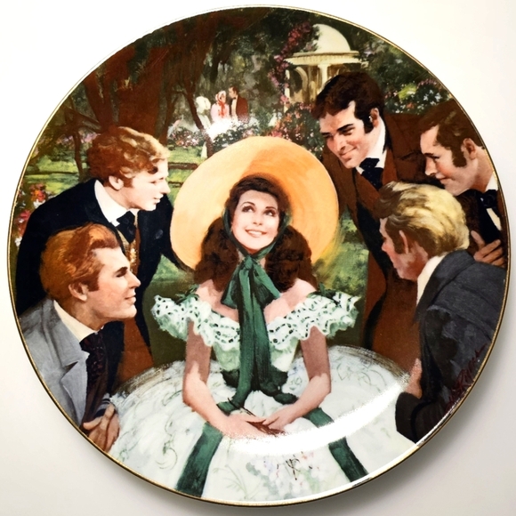 Gone with the Wind "Scarlett & Her Suitors" 1989 Plate #2567N - Picture 1 of 9